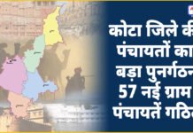 कोटा जिले में ग्राम पंचायतों का बड़ा पुनर्गठन: 57 नई पंचायतों का नवसृजन, कई गांवों का फेरबदल